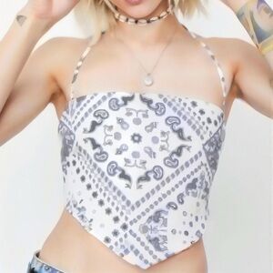 Dolls Kill Bandana Crop Top